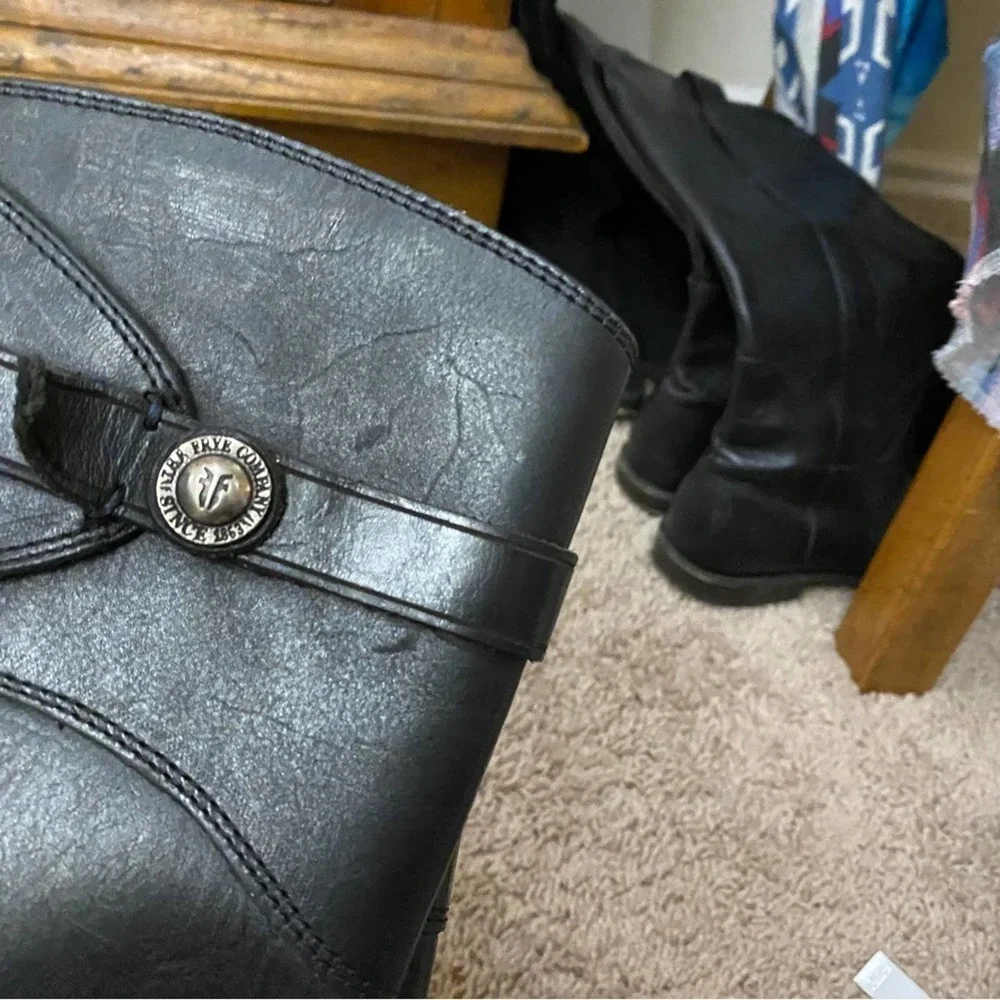 Frye Boots molly knee high size 6 black leather